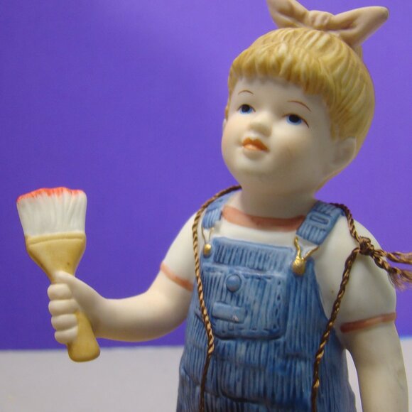 HOMCO DENIM DAYS "THE GO CART" PORCELAIN FIGURINE #15352-00 Farm with hang tag - Picture 3 of 16